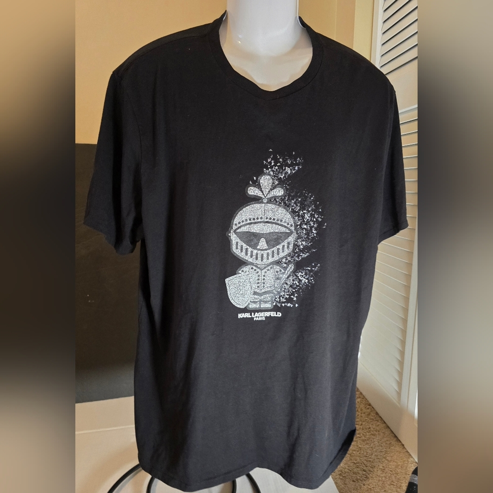 Karl Lagerfeld Men’s “Armor Karl” Graphic T-Shirt – Size XXL